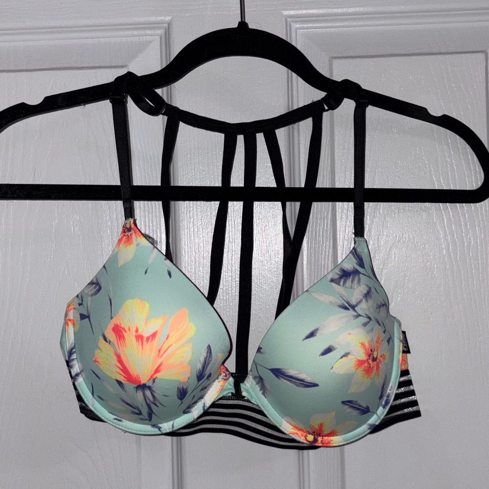 🌴 PINK by Victoria’s Secret Strappy Floral Bra | Size 34C